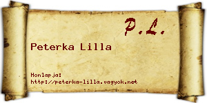 Peterka Lilla névjegykártya